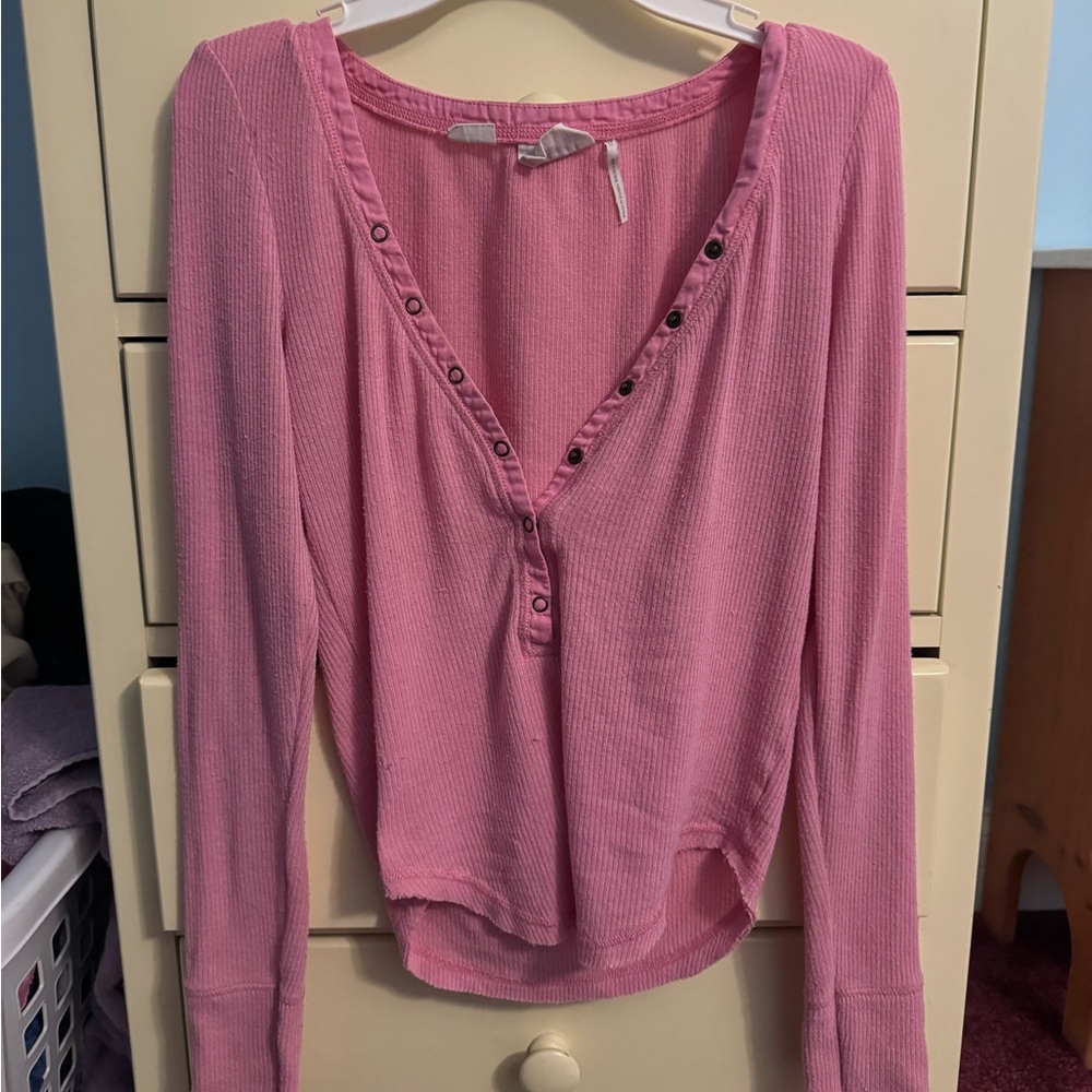 Urban Outfitters Pink Long Sleeve Top